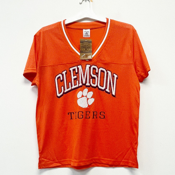 Rivalry Threads NWT Women's M Orange Clemson University Tigers Pinnie Shirt - Picture 1 of 5